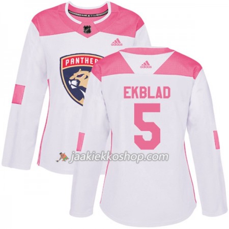 Nainen NHL Florida Panthers Pelipaita Aaron Ekblad 5 Adidas 2017-2018 Valkoinen Vaaleanpunainen Fashion Authentic Nainen NHL Florida Panthers Pelipaita Aaron Ekblad 5 Adidas 2017-2018 Valkoinen Vaaleanpunainen Fashion Authentic